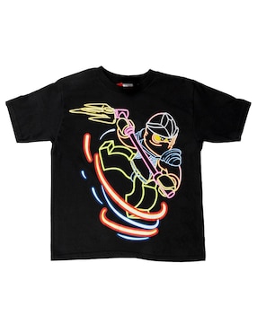 Playera Lego Ninjago Guerrero Manga Corta Para Niño