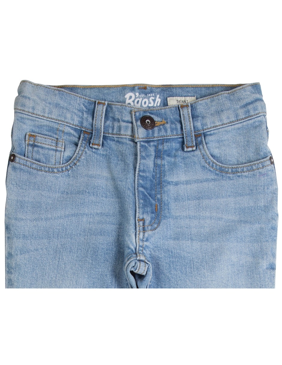 Jeans skinny lavado claro para niño 4