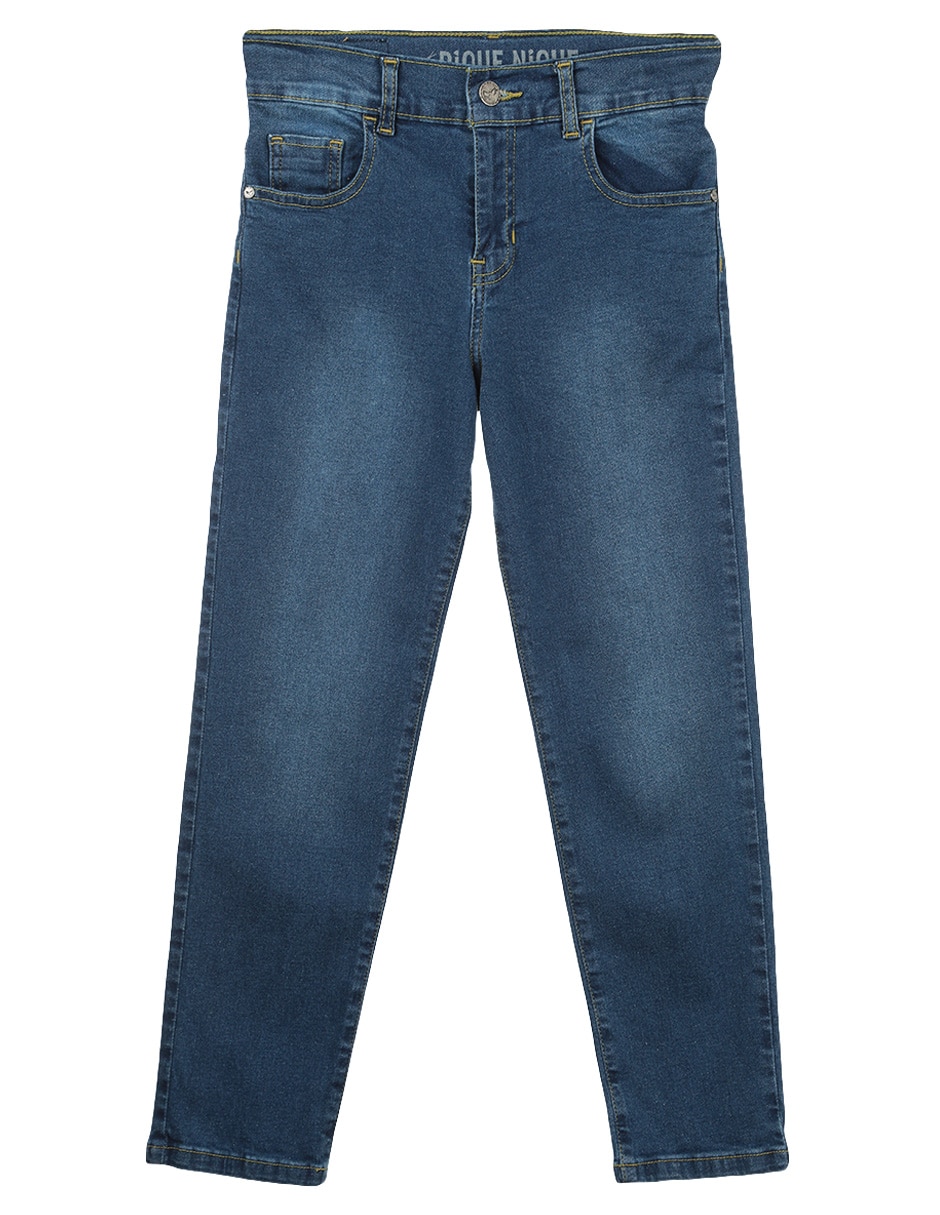 Jeans slim lavado claro para niño