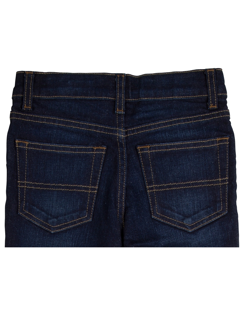 Jeans skinny lavado obscuro para niño 4