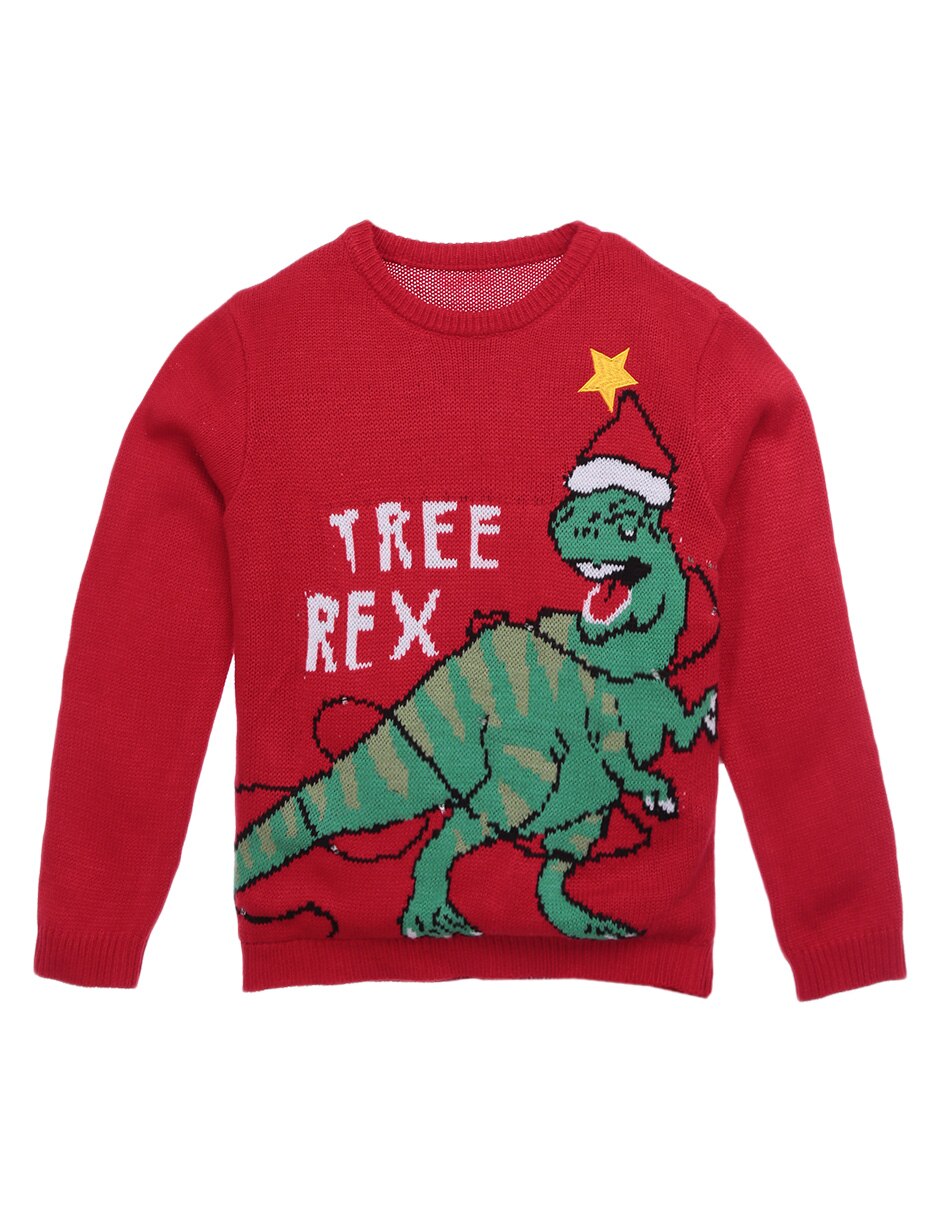 Suéter tejido Piquenique estampado dinosaurio para niño