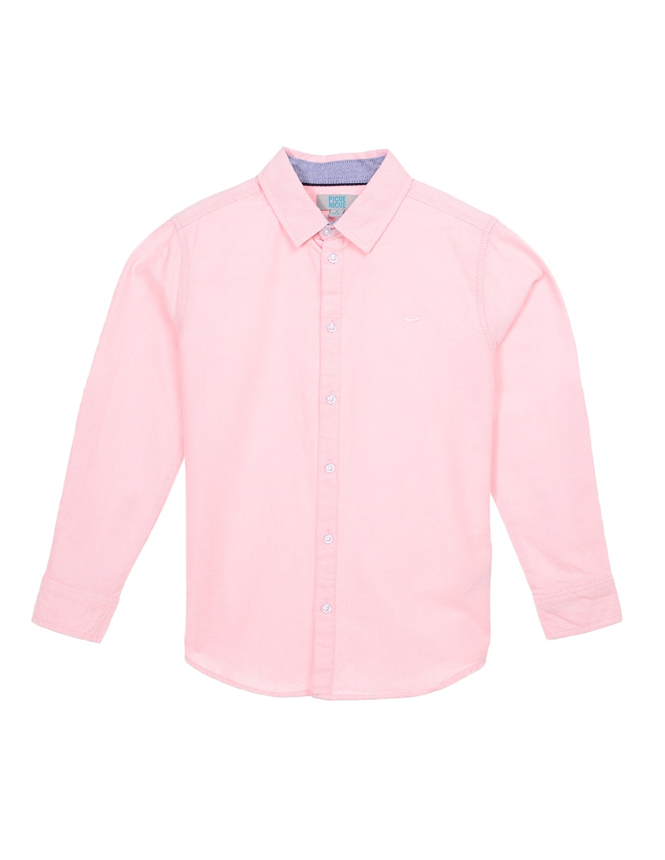 Camisa casual de algodón manga larga para niño Camisa casual de algodón manga larga para niño