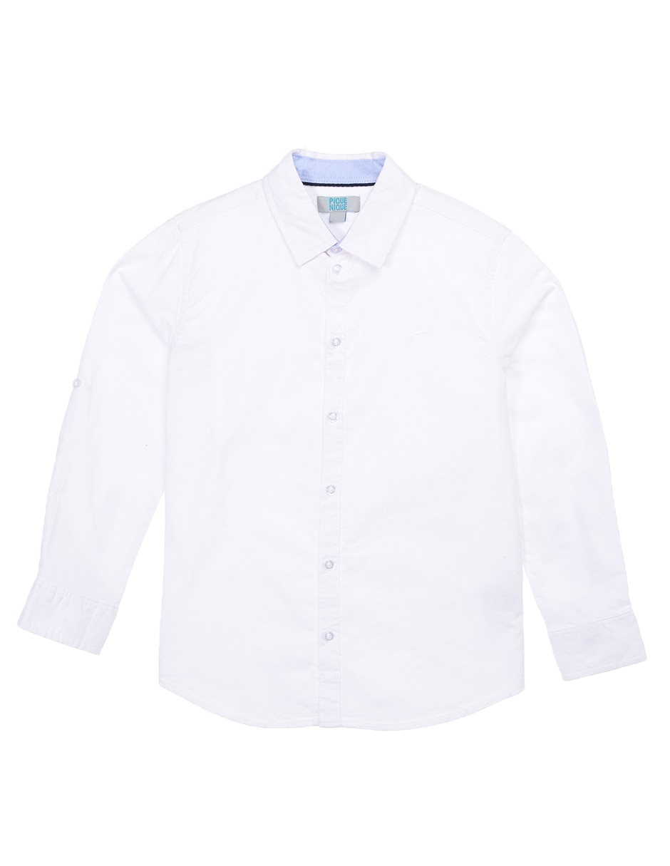 Camisa casual de algodón manga larga para niño Camisa casual de algodón manga larga para niño