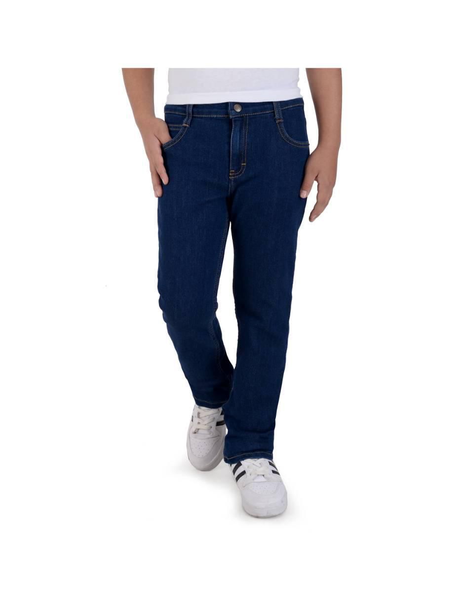 Jeans slim lavado obscuro para niño
