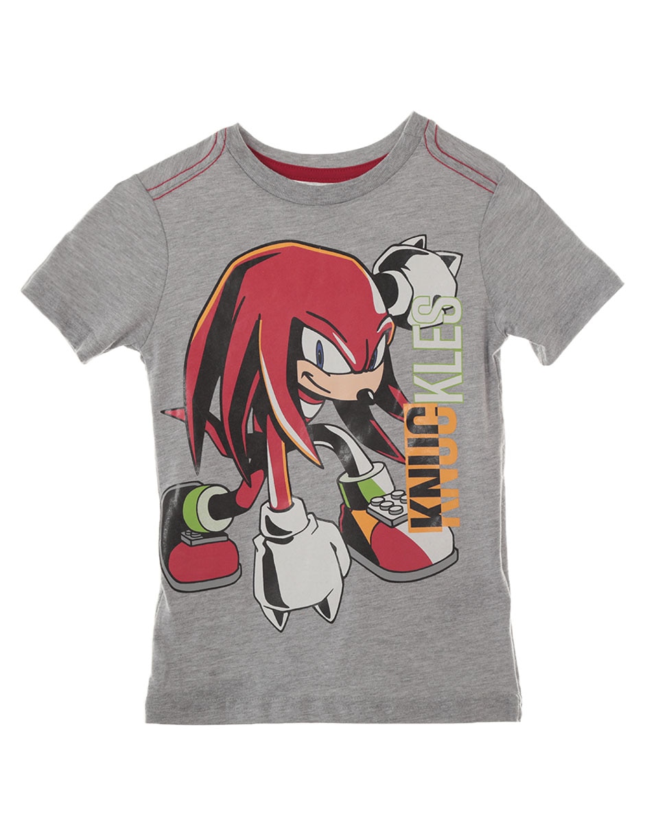 Camiseta de Sonic manga corta roja para niño