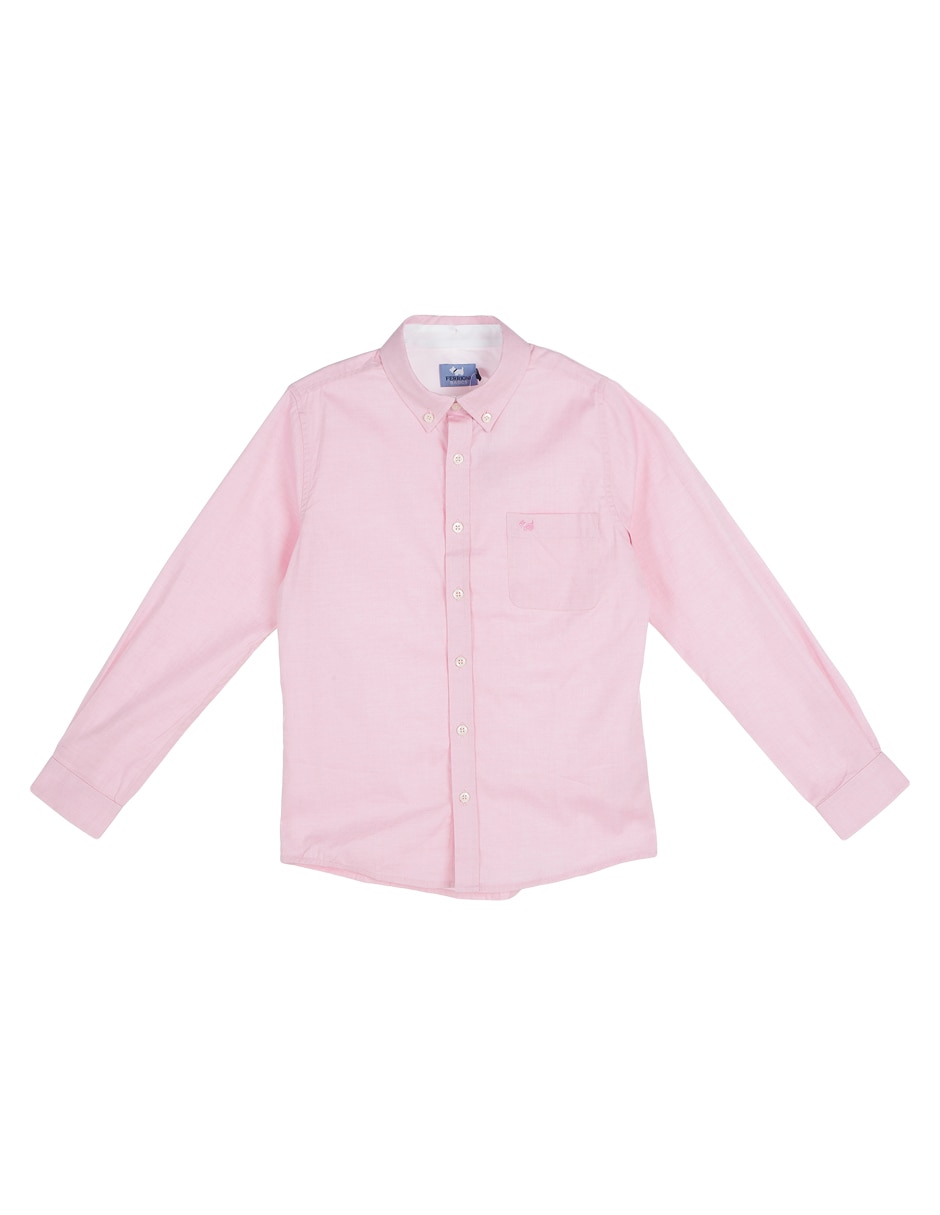 Camisa casual de algodón manga larga para niño Camisa casual de algodón manga larga para niño