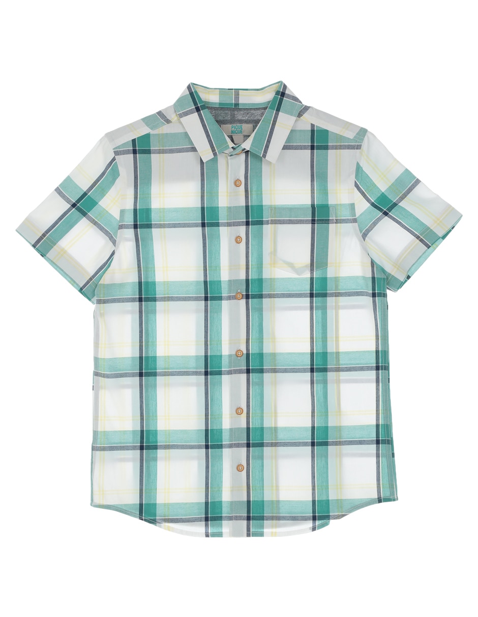 Camisa casual de algodón manga corta para niño 1