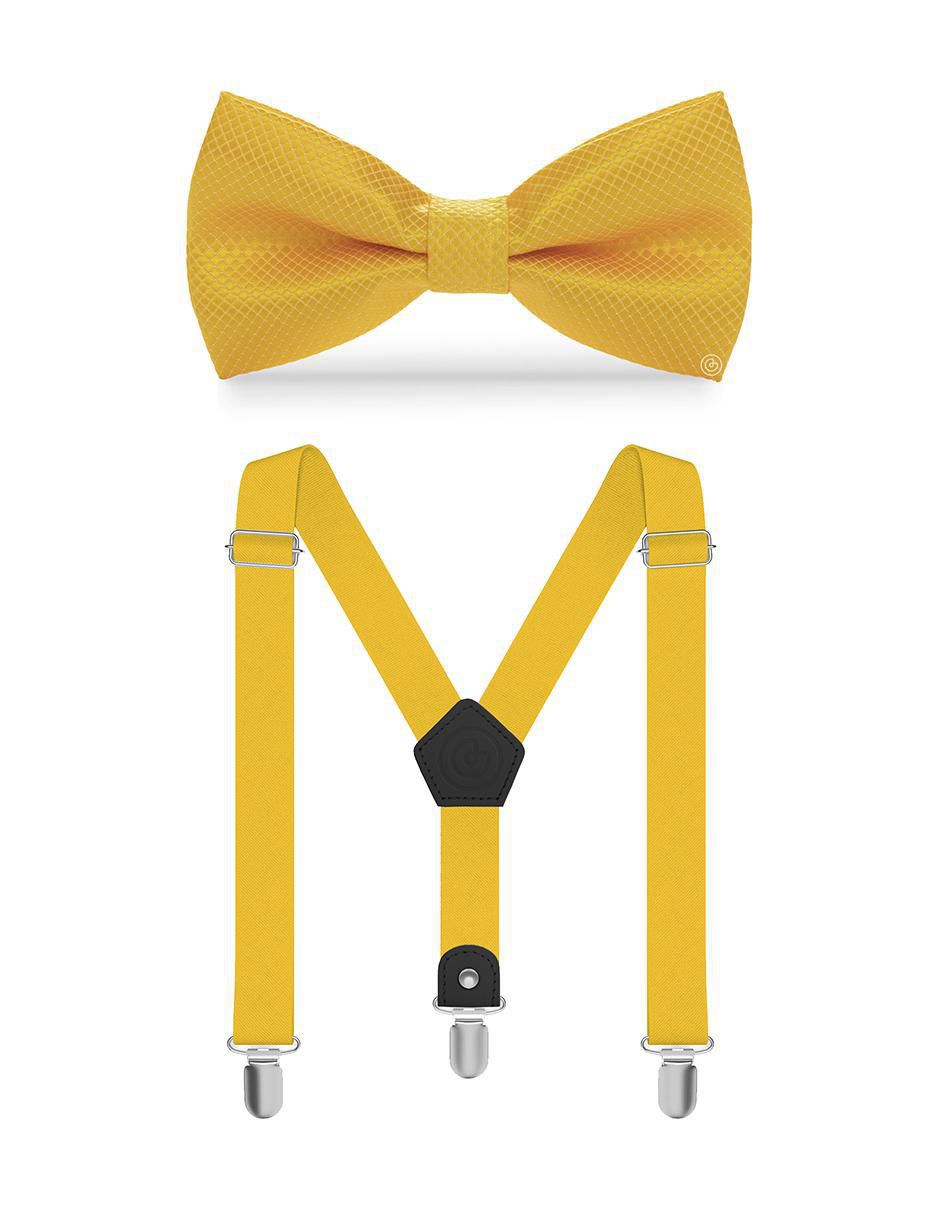 Set de moño y tirantes para niño