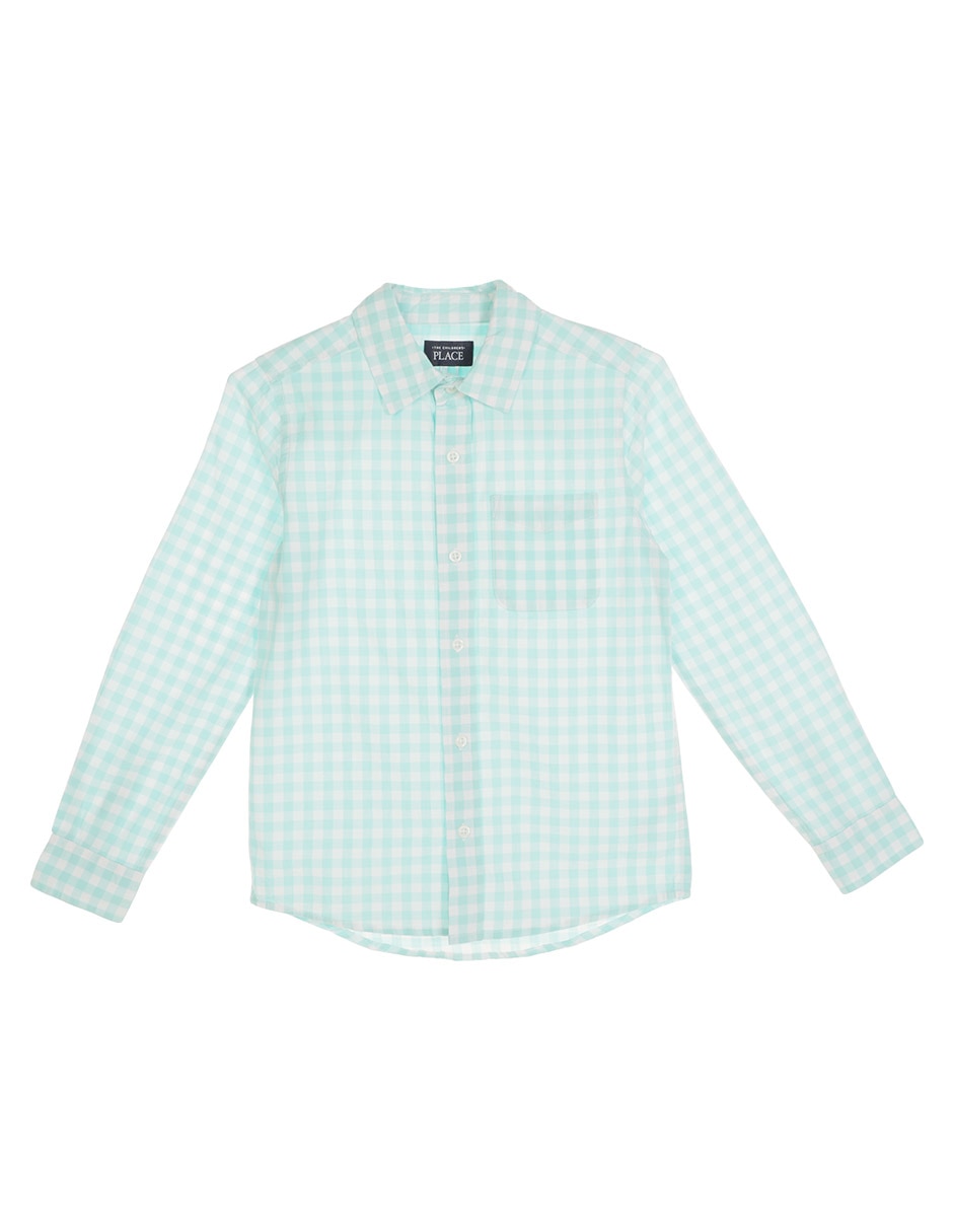 Camisa casual de algodón manga larga para niño 1
