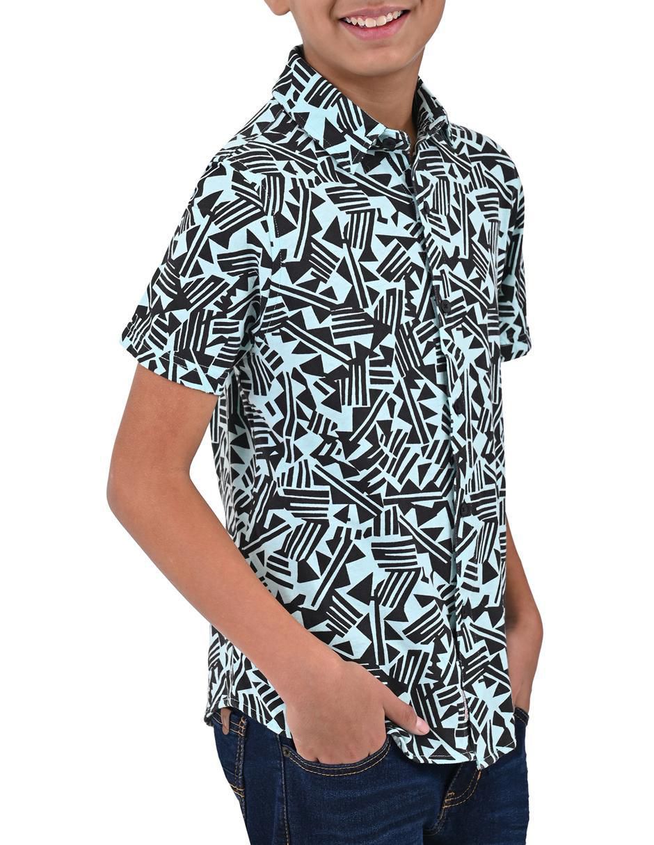 Camisa casual de algodón manga corta para niño 3