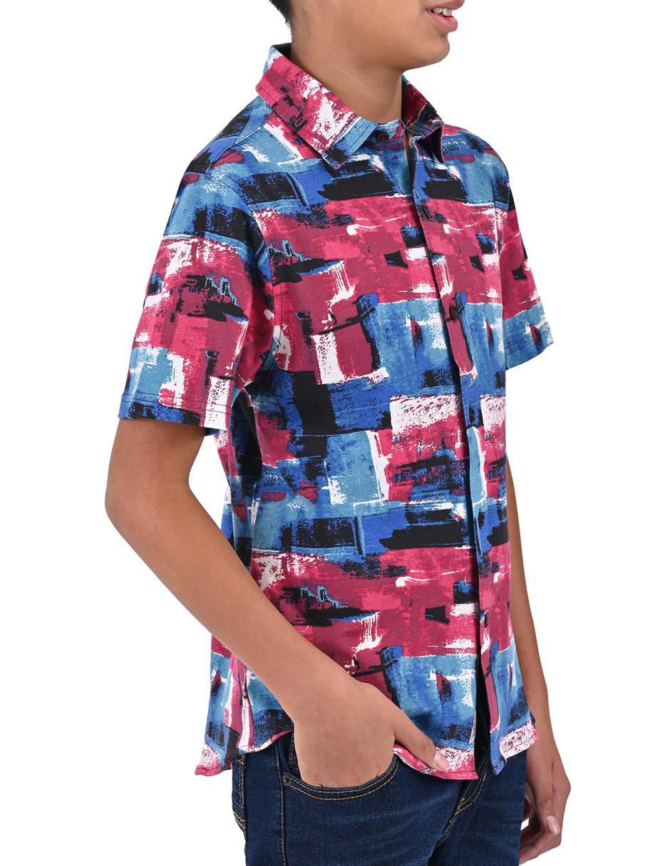 Camisa casual de algodón manga corta para niño 3