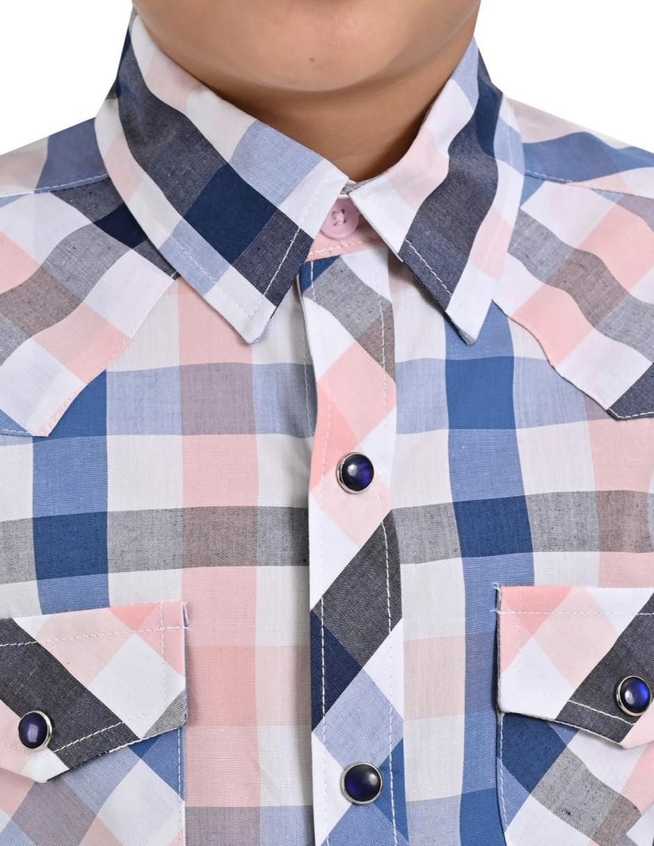 Camisa casual manga larga para niño 4