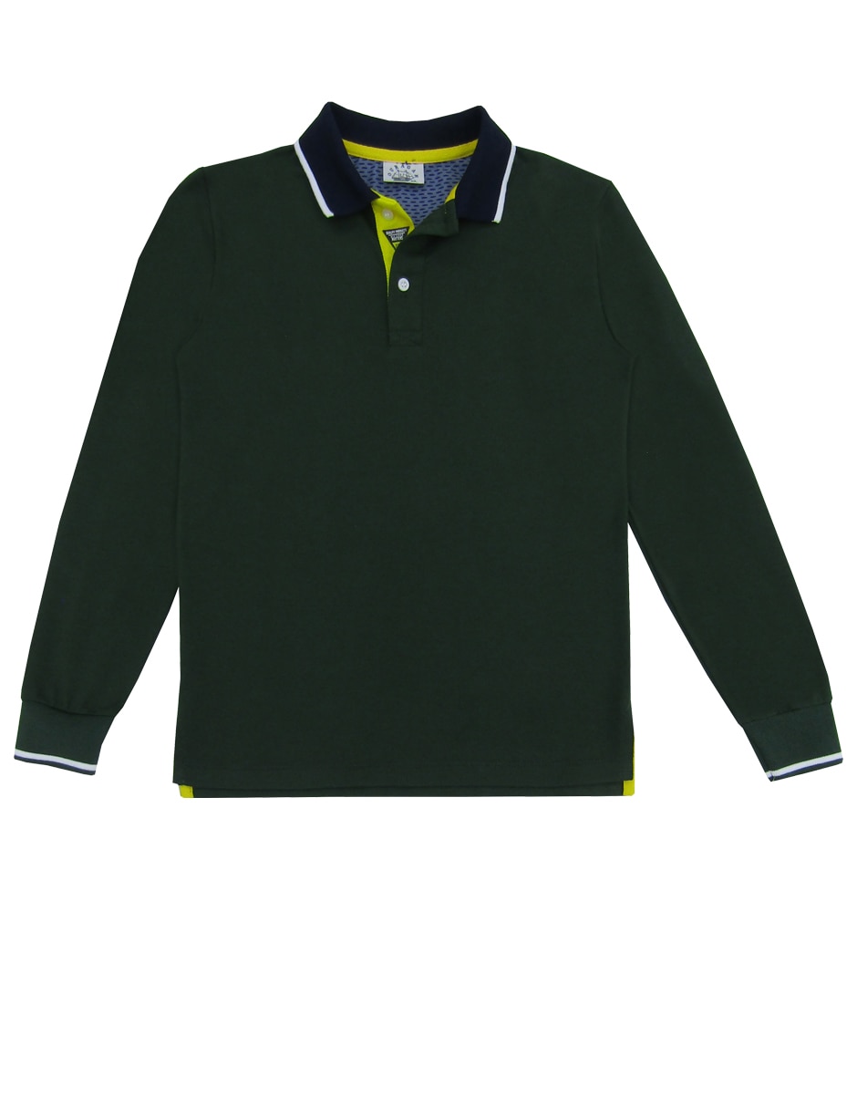 Playera tipo polo de algodón para niño 1