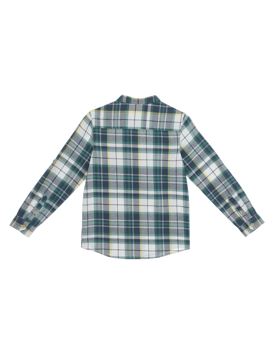 Camisa casual de algodón manga larga para niño 2