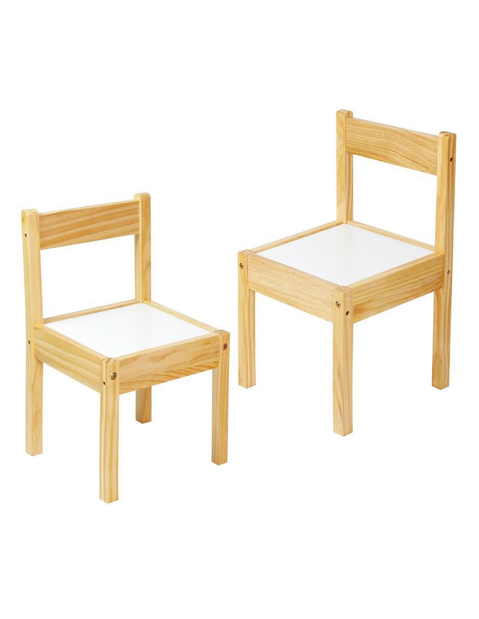 Silla 2 piezas de madera