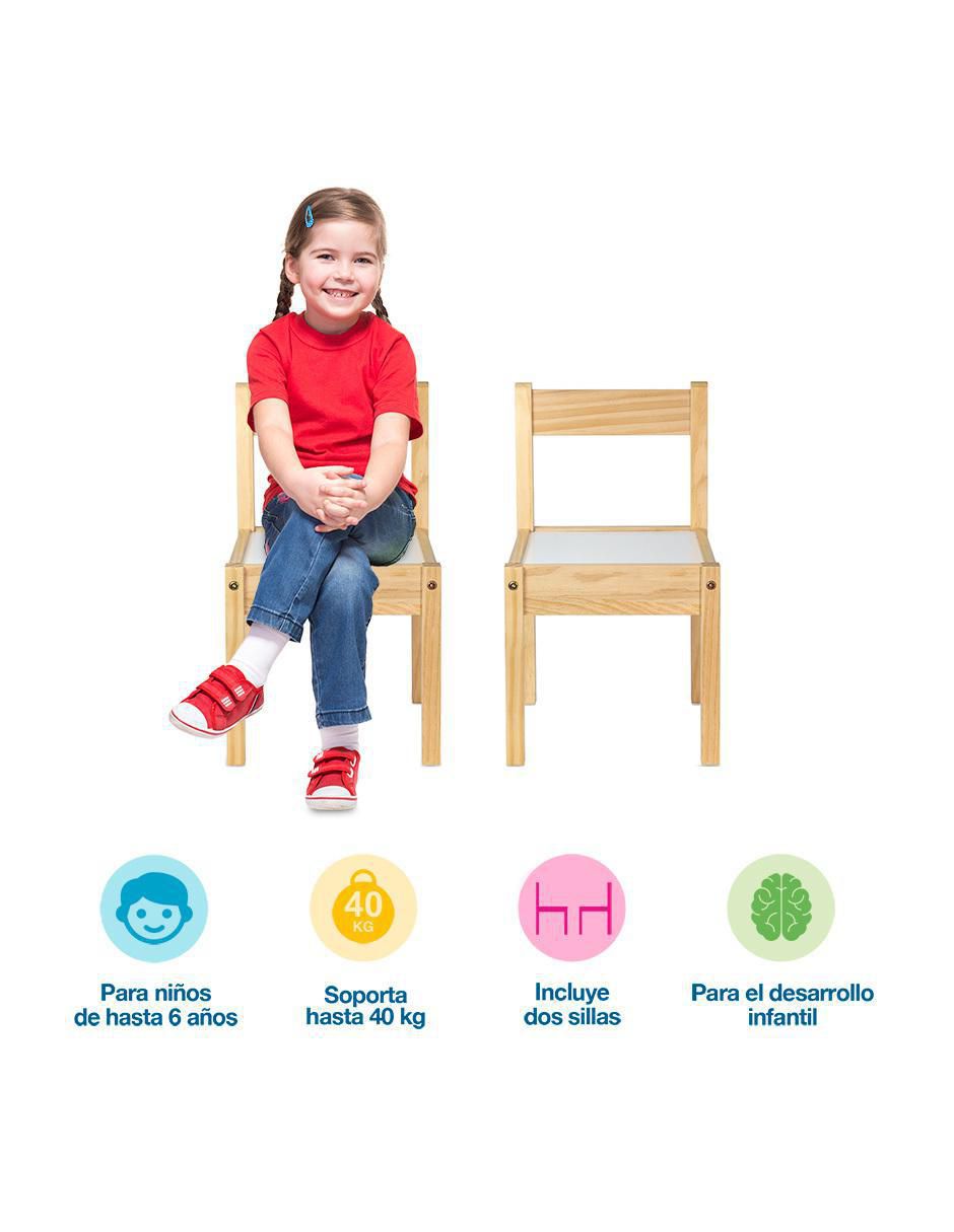 Silla 2 piezas de madera 2