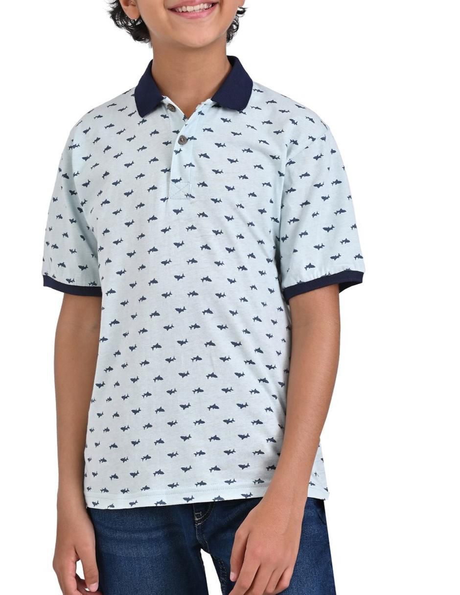 Playera tipo polo para niño