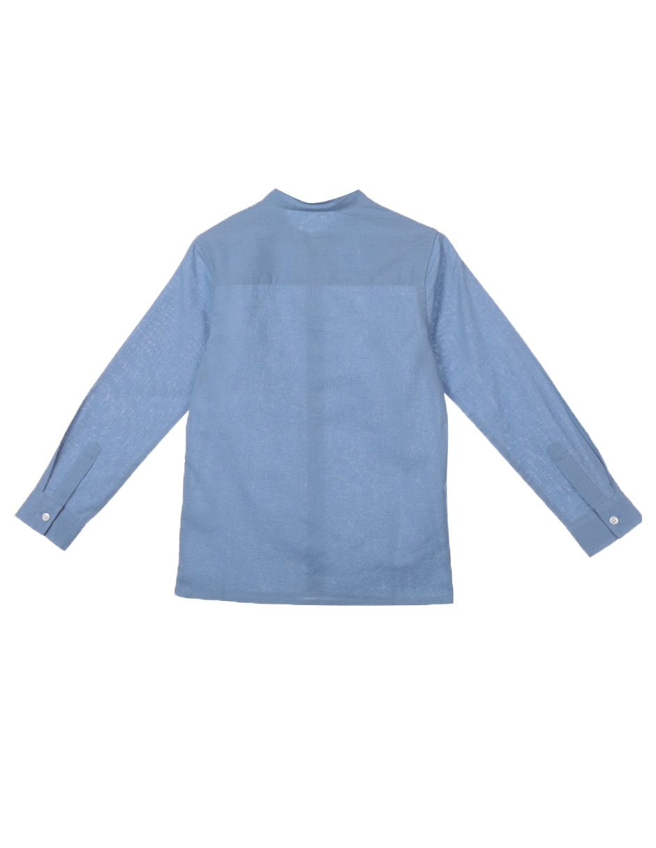 Camisa casual de algodón manga larga para niño 2
