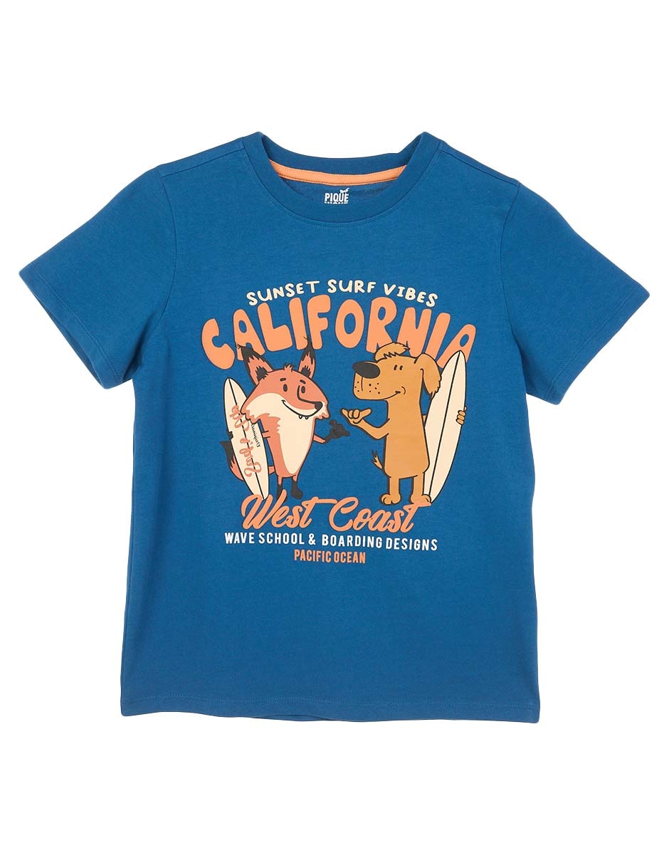Playera manga corta para niño