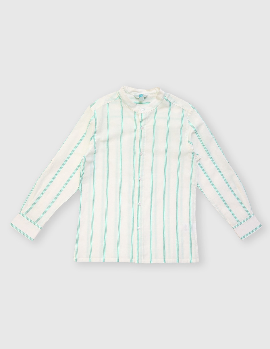 Camisa casual de algodón manga larga para niño 1