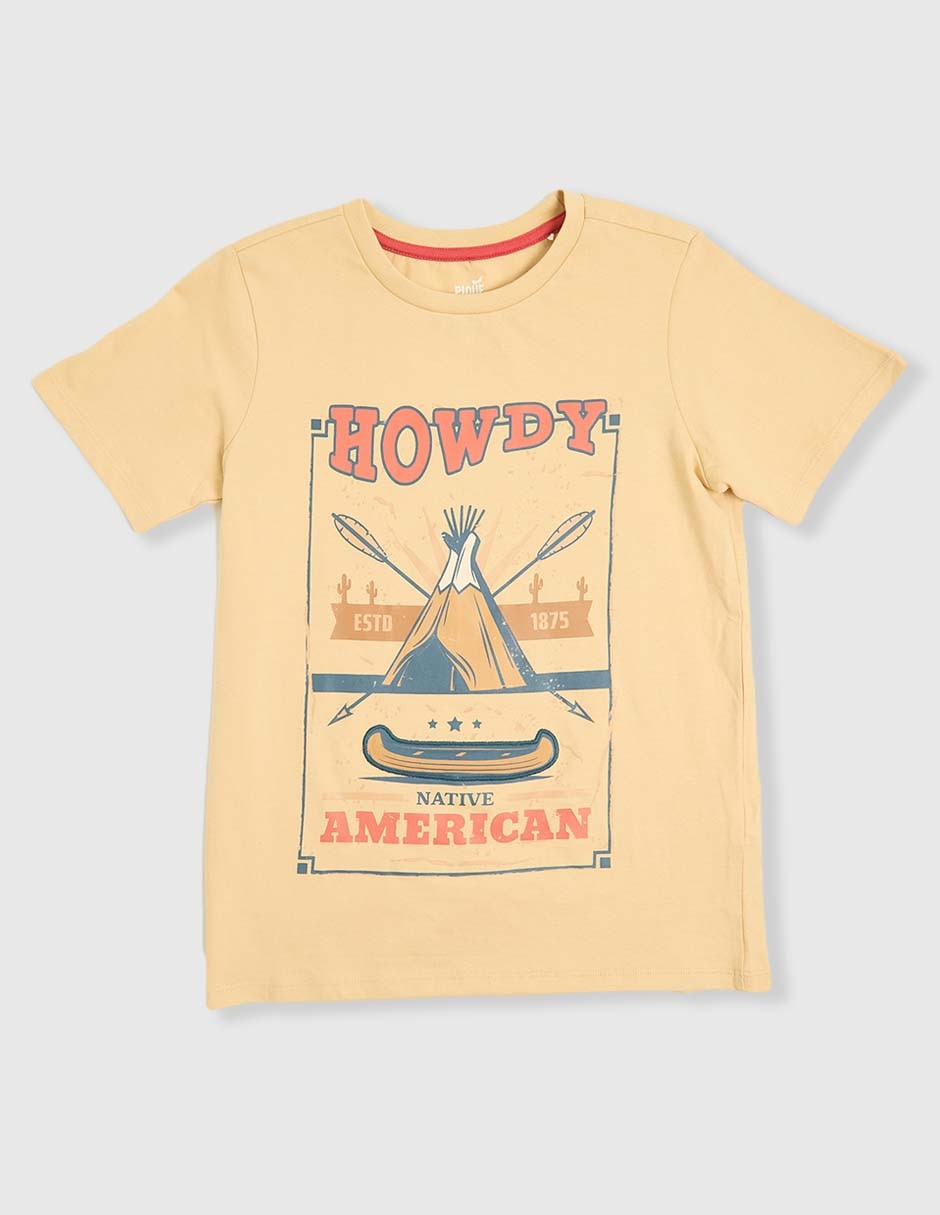 Playera manga corta para niño