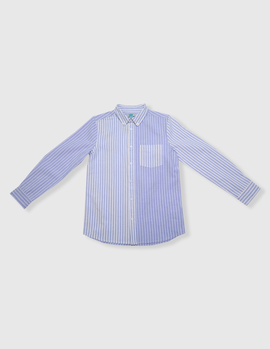 Camisa casual de algodón manga larga para niño Camisa casual de algodón manga larga para niño