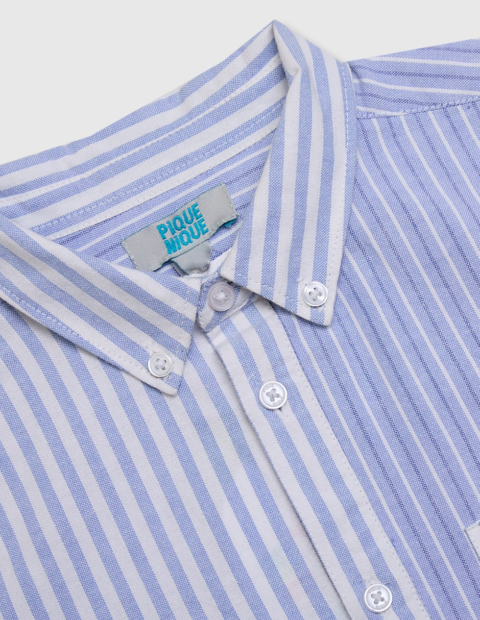 Camisa casual de algodón manga larga para niño 3