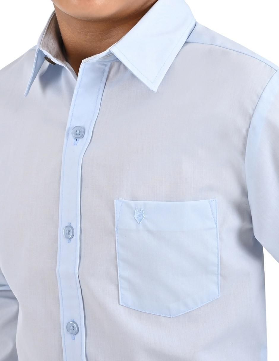 Camisa casual de algodón manga larga para niño 3
