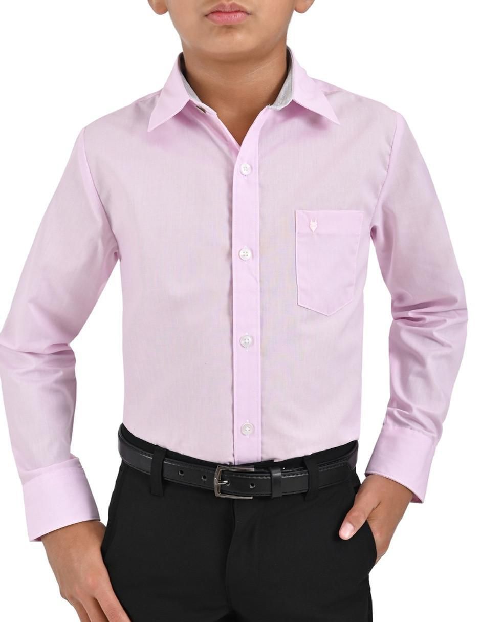 Camisa casual de algodón manga larga para niño Camisa casual de algodón manga larga para niño