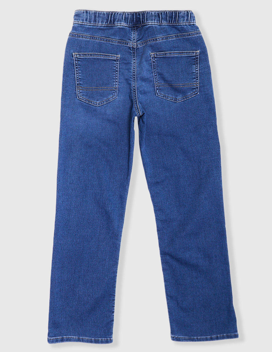 Jeans straight lavado medio para niño 2