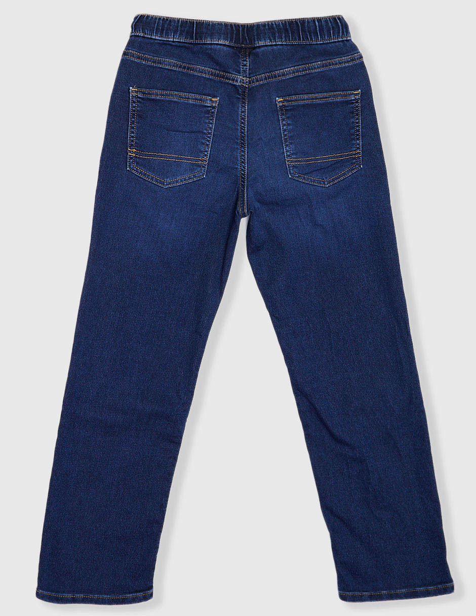 Jeans straight lavado obscuro para niño 2