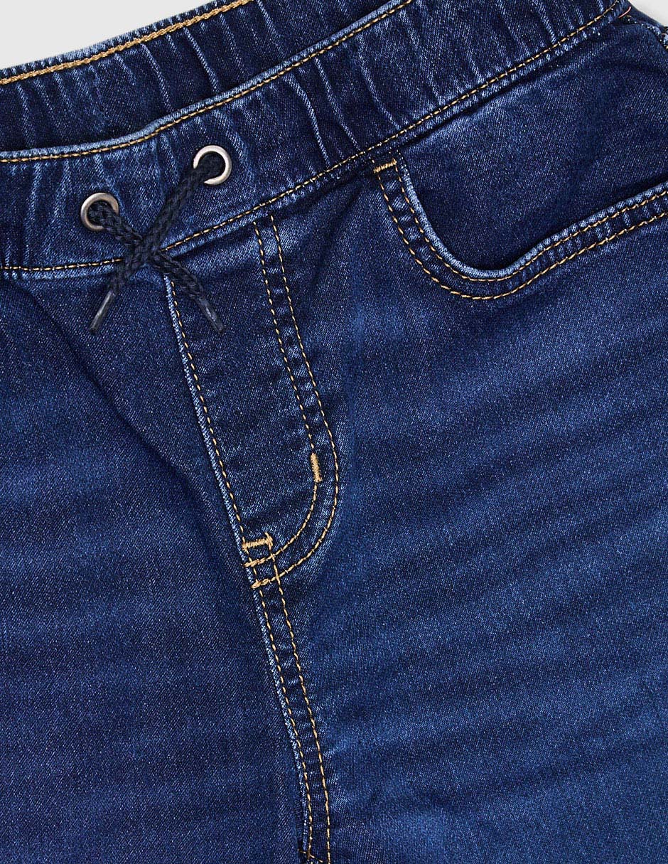 Jeans straight lavado obscuro para niño 3