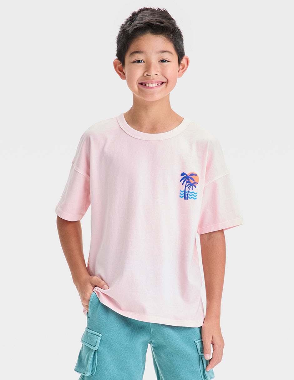 Playera manga corta para niño