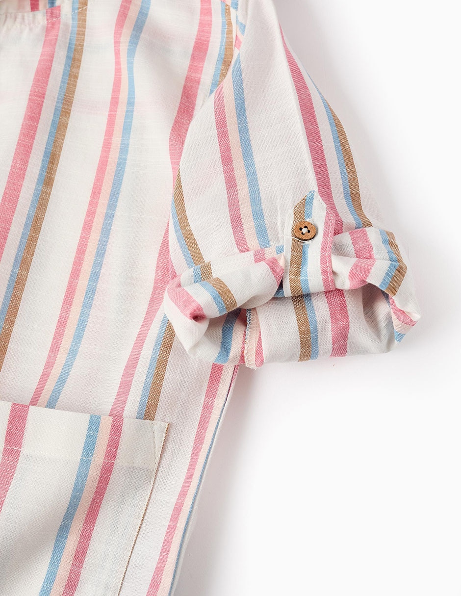 Camisa casual de algodón manga larga para niño 4