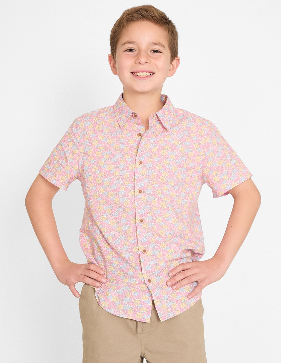 Camisa casual manga corta para niño -
Hecho con Tela Liberty 1