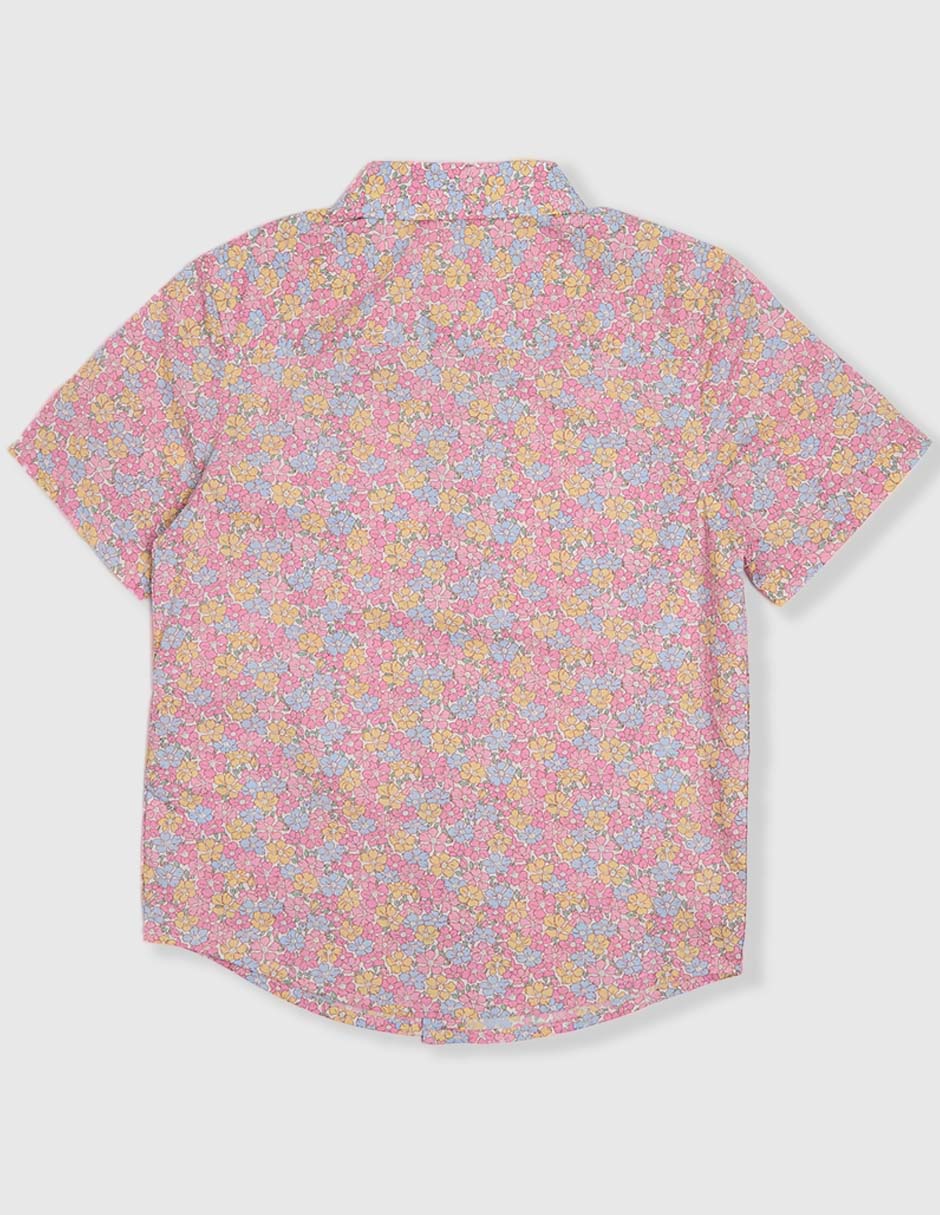 Camisa casual manga corta para niño -
Hecho con Tela Liberty