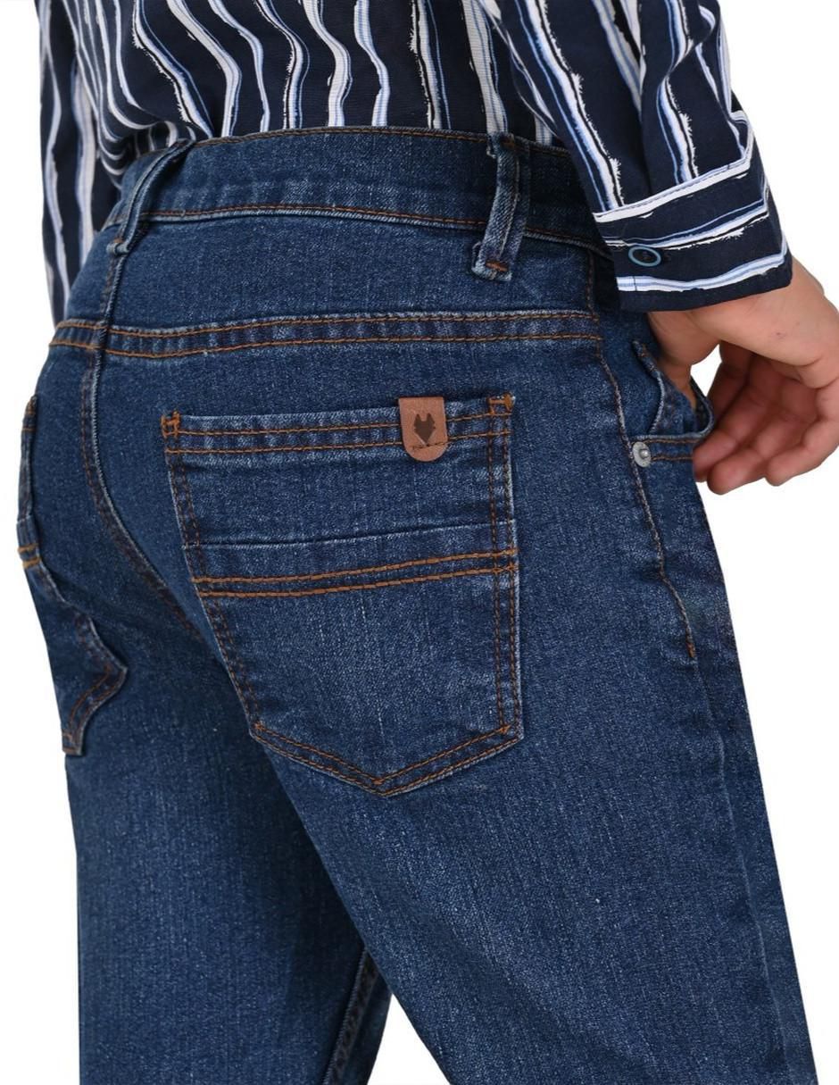 Jeans slim lavado medio para niño 4