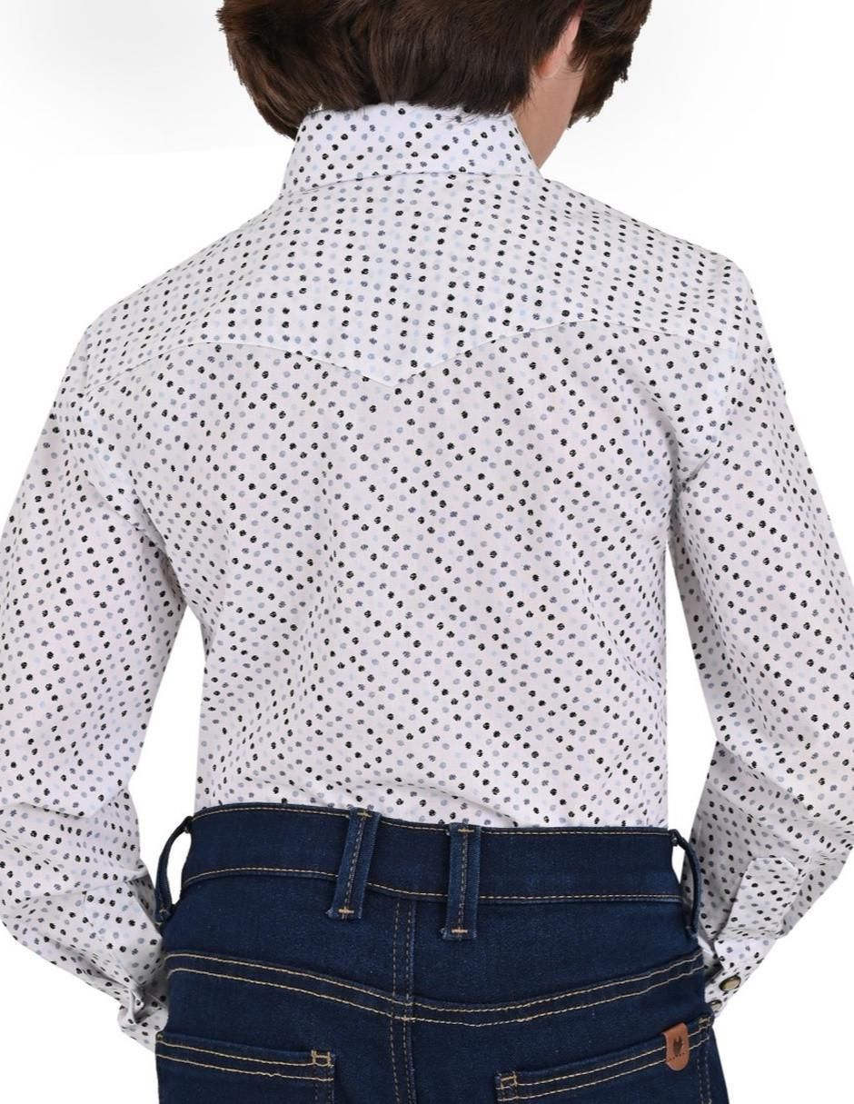 Camisa casual de algodón manga larga para niño 2