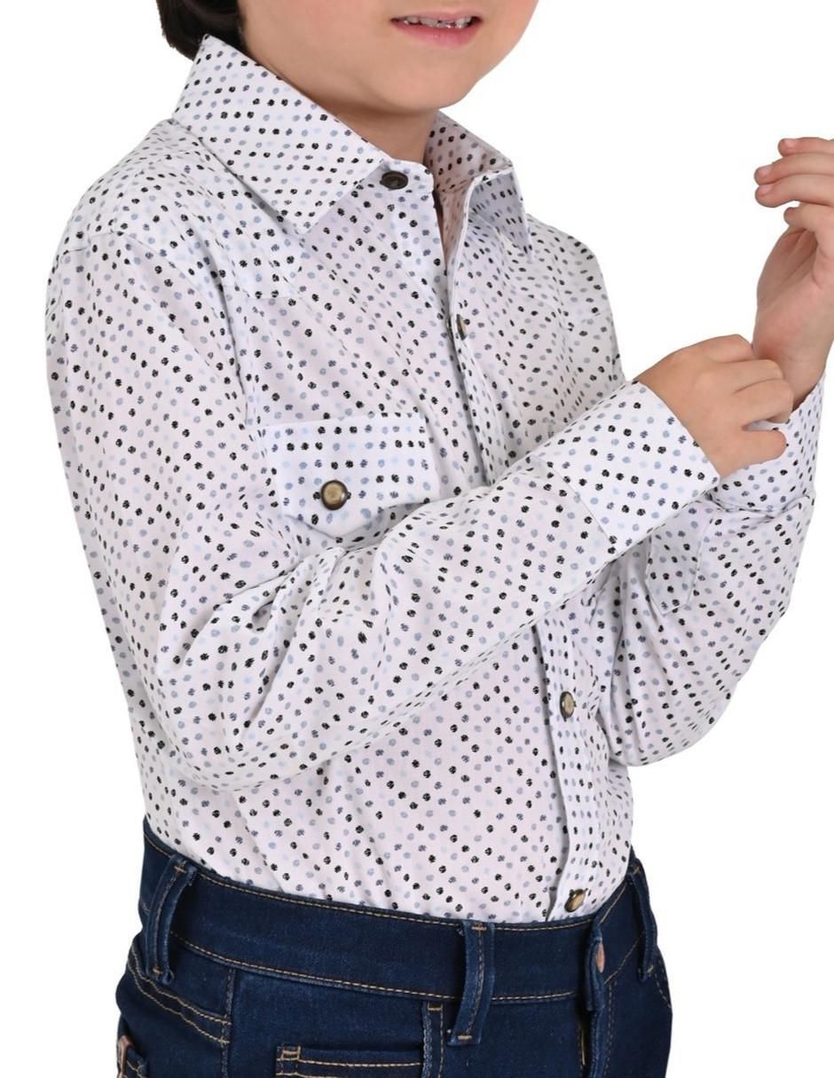 Camisa casual de algodón manga larga para niño 3