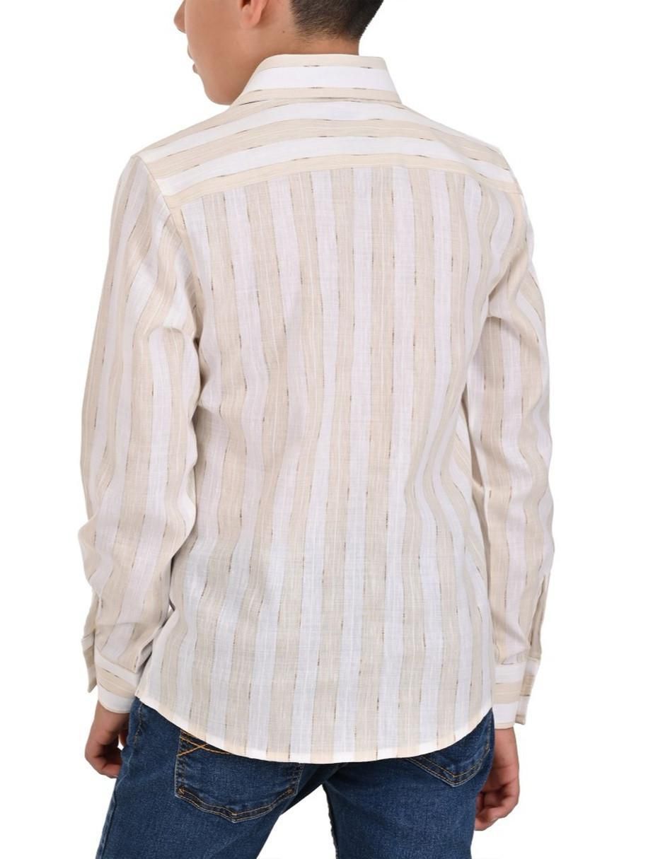 Camisa casual de algodón manga larga para niño 2