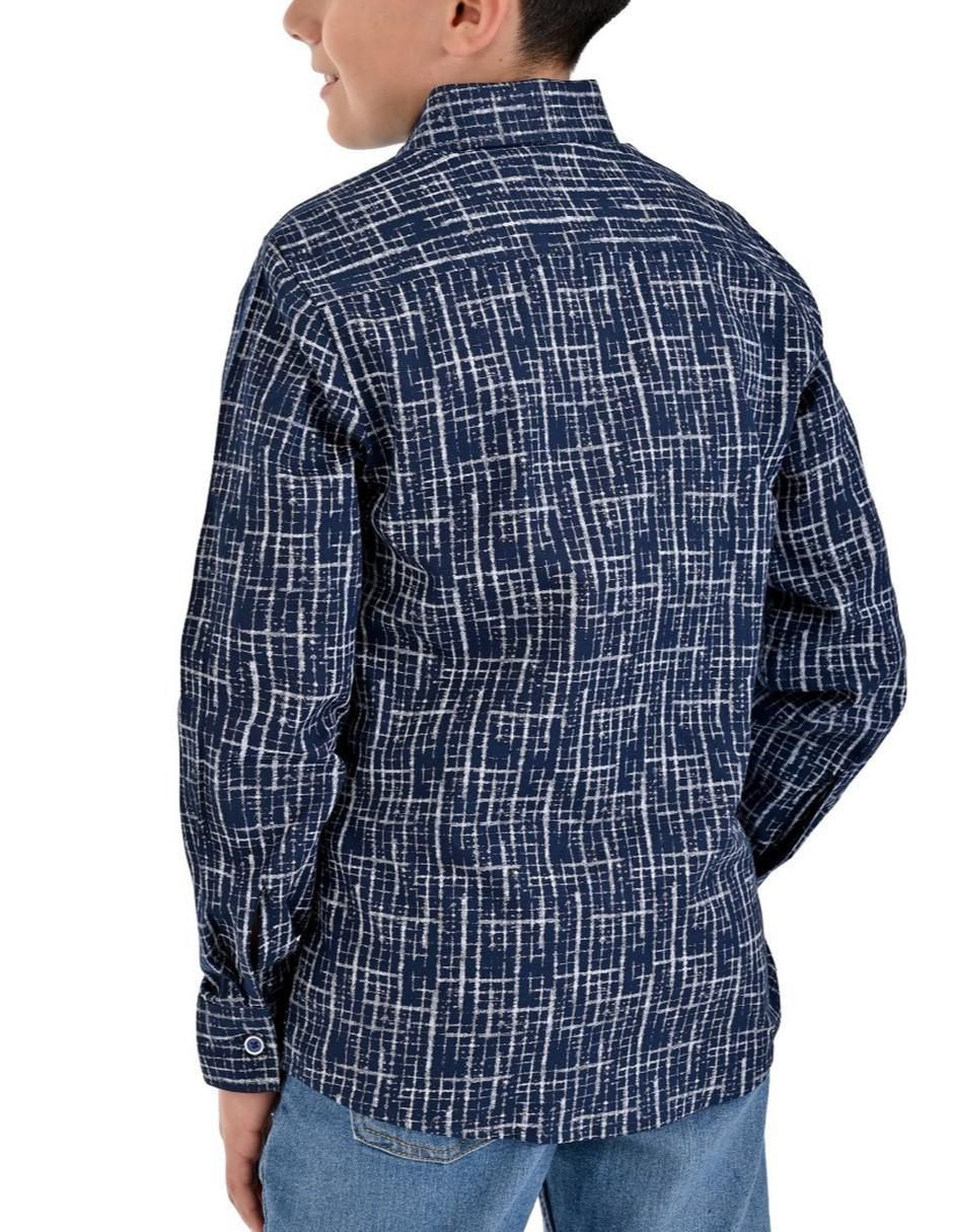 Camisa casual de algodón manga larga para niño 2