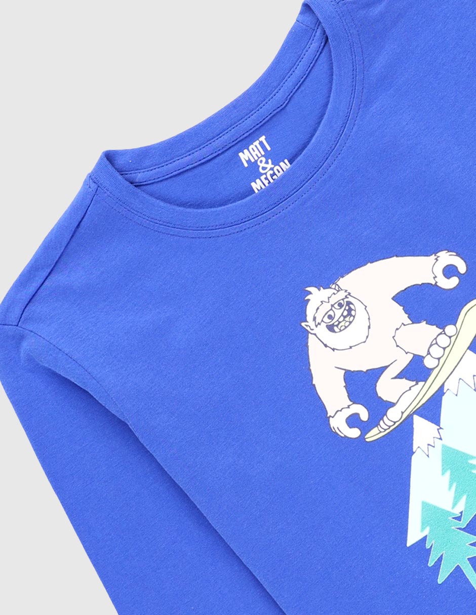 Playera Matt & Yeti manga larga para niño 3