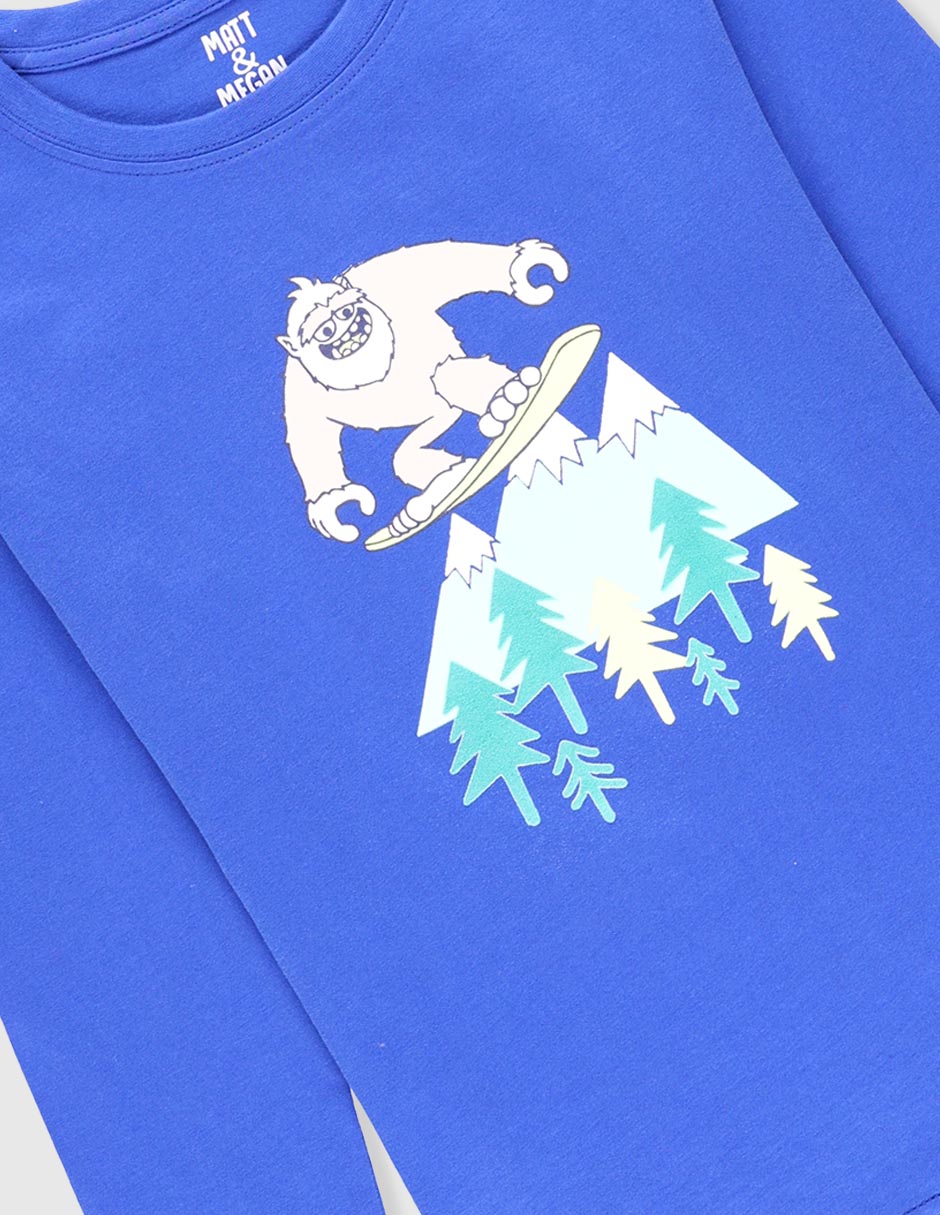Playera Matt & Yeti manga larga para niño 4
