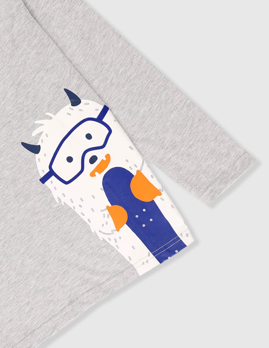 Playera Matt & Megan Yeti manga larga para niño