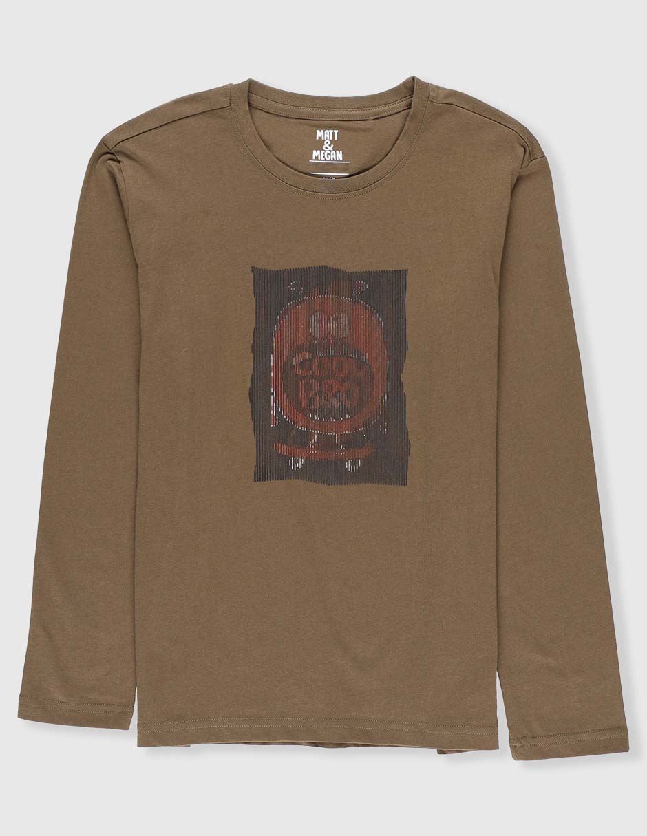 Playera Skate manga larga para niño