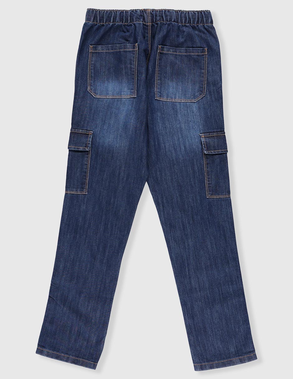 Jeans cargo straight Matt & lavado obscuro para niño 2