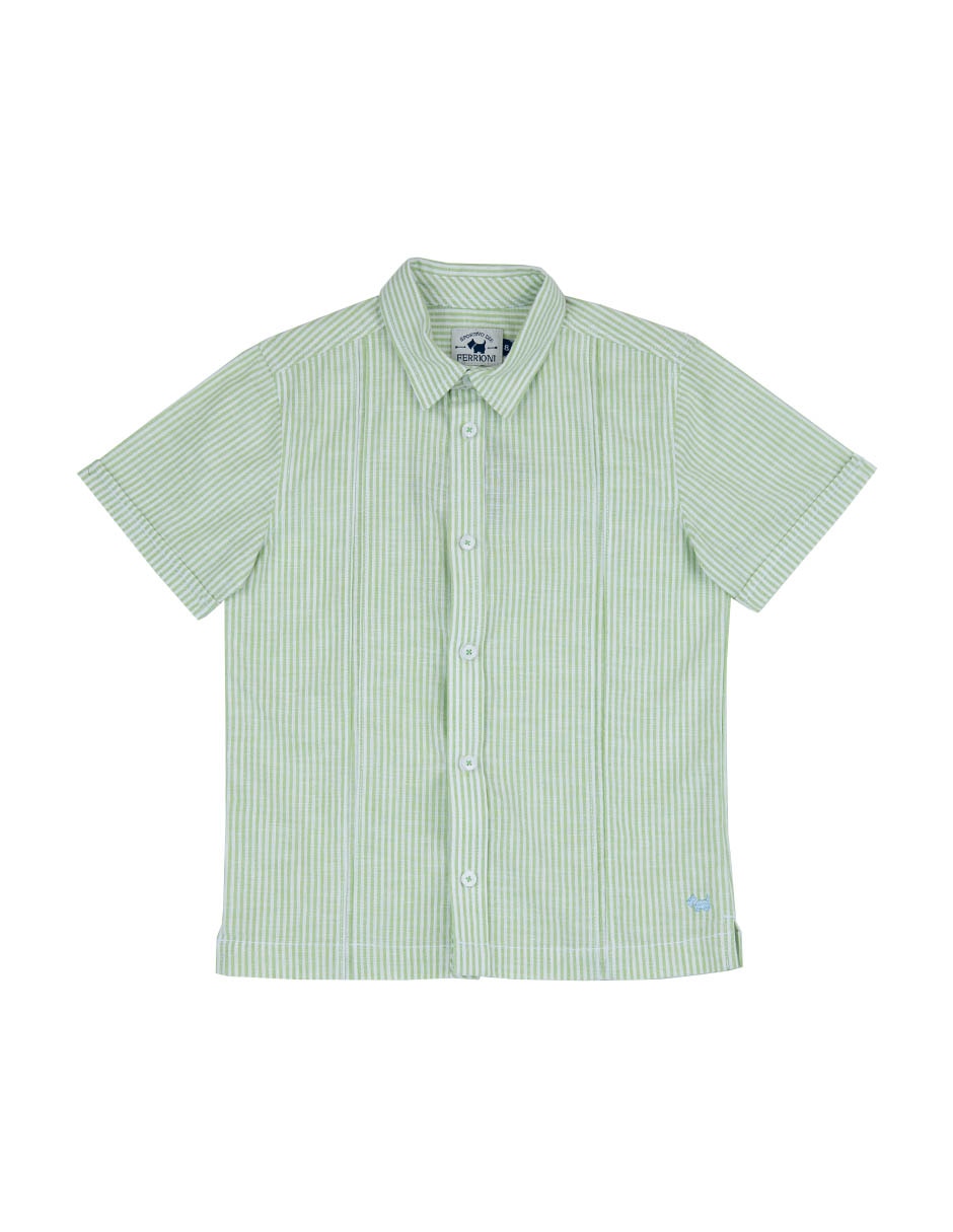 Camisa casual Evangeline de algodón manga corta para niño 1