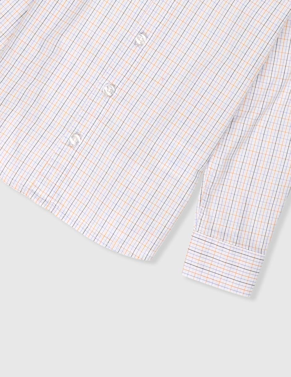 Camisa de vestir de algodón manga larga para niño 4