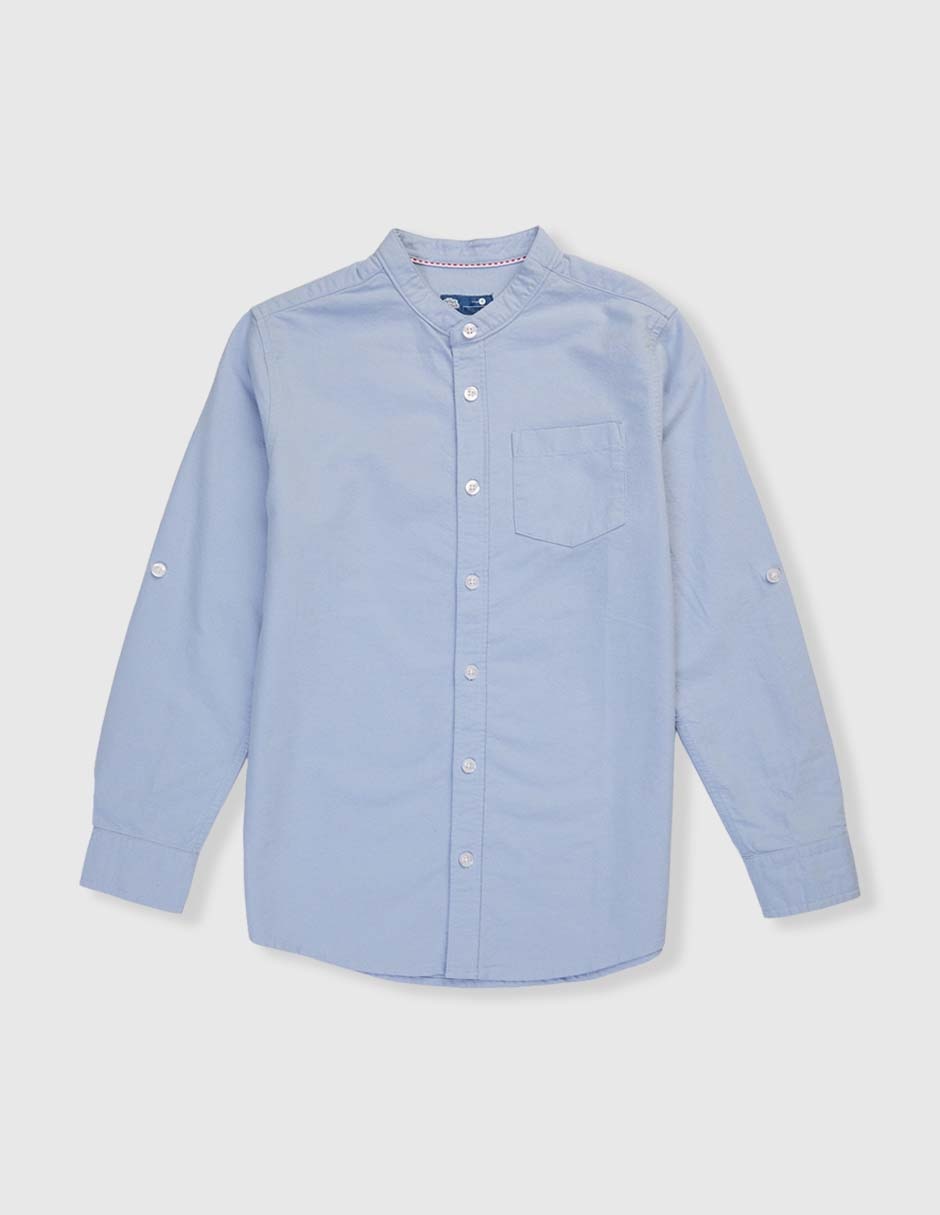 Camisa casual de algodón manga larga para niño