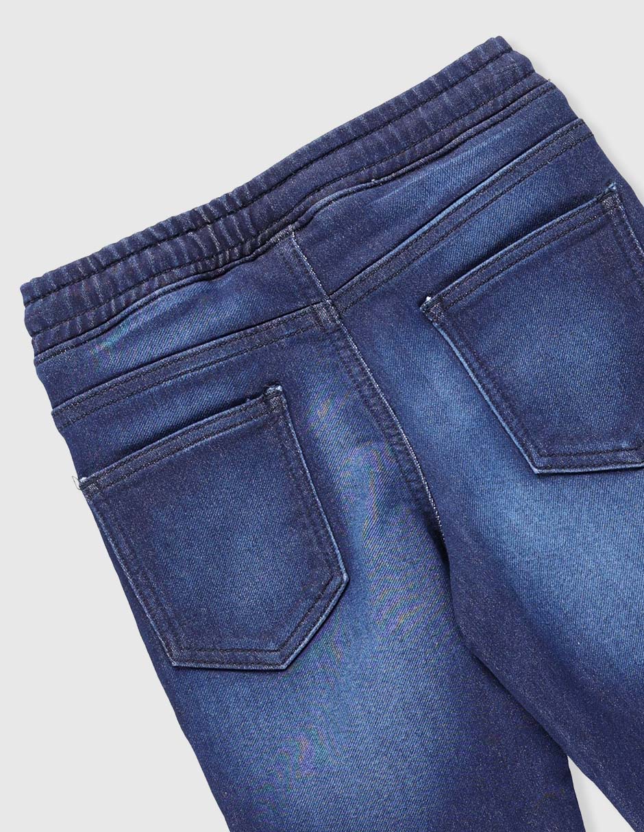Jeans jogger slim para niño 4